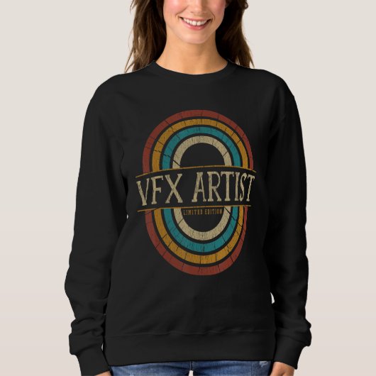 Vfx Artist Vintag Retro Sweatshirt (Vorderseite)