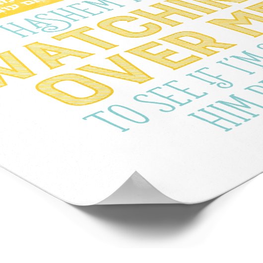 V'Hinei Hashem Print Poster (Ecke)