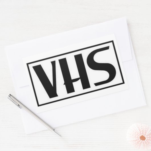 VHS-Aufkleber Rechteckiger Aufkleber (Umschlag)
