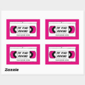 VHS Be Kind Rewind Novelcker Rechteckiger Aufkleber (Blatt)