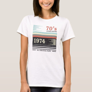 VHS Cassete 1974 Limited Edition Geburtstagsgesc T-Shirt