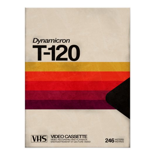 VHS Cassette 80s Poster (Vorderseite)