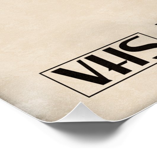 VHS Cassette 80s Poster (Ecke)