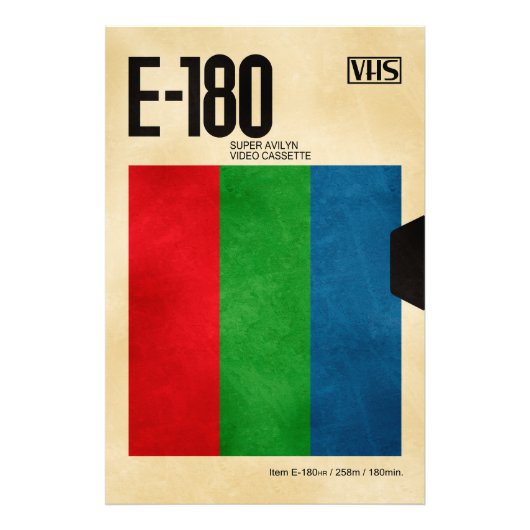 VHS E-180 - 80s Fotodruck (Vorne)