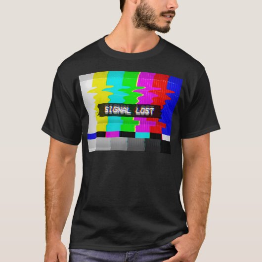 Vhs Glitch - Signal Lost Cable TV Scrambled T-Shirt (Vorderseite)