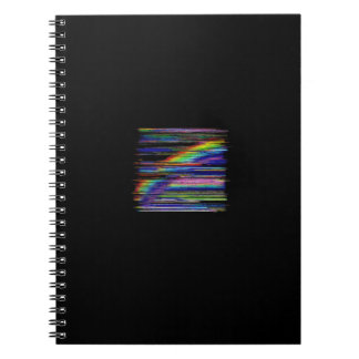 VHS Glitchcore Regenbogenfenster Notizblock