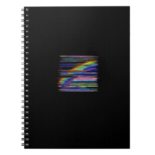 VHS Glitchcore Regenbogenfenster Notizblock (Vorderseite)