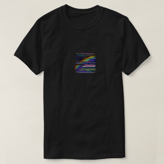 VHS Glitchcore Regenbogenfenster T-Shirt (Design vorne)