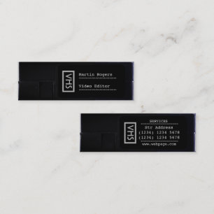 VHS-Imitat schaut lustige Art Mini Visitenkarte