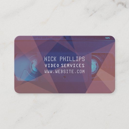 VHS-Kassette in der modernen Kunst Visitenkarte (Vorderseite)