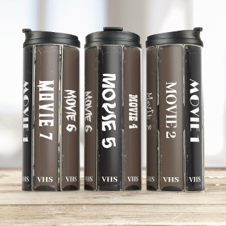 VHS-Kassetten Personalisierte Filmtitel Thermosbecher