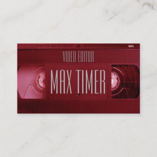 VHS-Kassettenabdeckung Visitenkarte (Vorderseite)