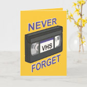 VHS, Niemals vergessen Karte (Gelbe Blume)
