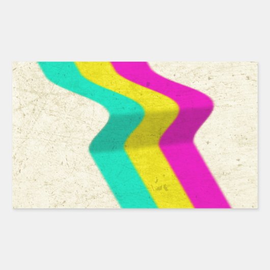 VHS RECHTECKIGER AUFKLEBER (Vorderseite)