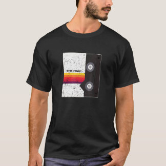 Vhs Retro Nostalgie Retro Stripe Cover niemals sch T-Shirt