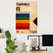 VHS Retro Vaporwave Parody Anticapitalismus Poster (Heimbüro)