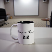 VHS-Retro-Zitat behalten Zweifarbige Tasse