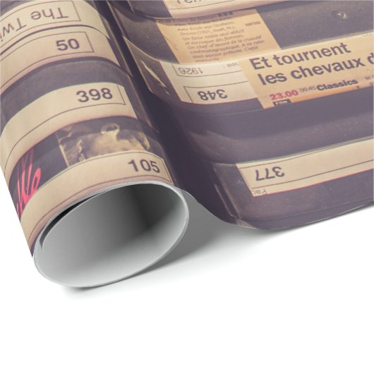 VHS TAPE LOT GESCHENKPAPIER (Rolleneckpunkt)