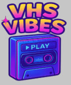VHS Vibes Retro Neon Hoodie (Saum)