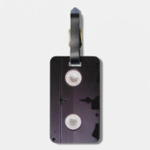 VHS-Videokassette der Retro Technologie des Gepäckanhänger (Rückseite vertikal)