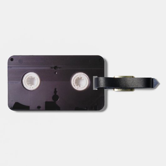 VHS-Videokassette der Retro Technologie des Gepäckanhänger (Rückseite horizontal)