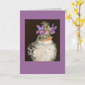 Vi der Baby-Spottdrossel-Karte Karte (Gelbe Blume)