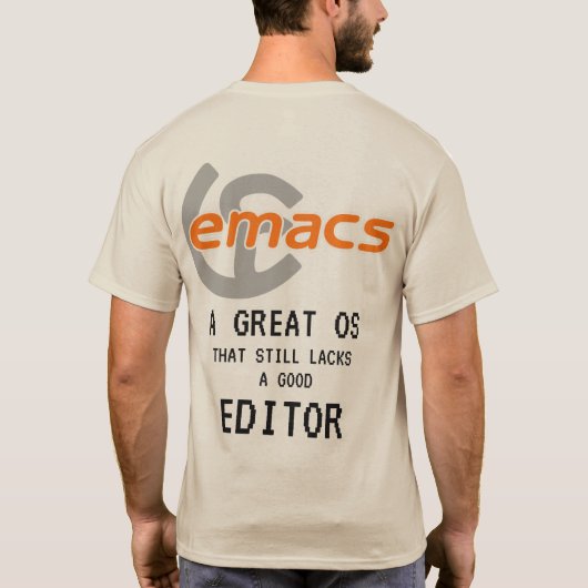 VI gegen Emacs T-Shirt (Rückseite)