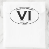 VI (Vancouver Island) Oval Logo Ovaler Aufkleber (Tasche)