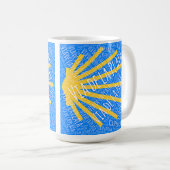 Via de la Plata Scallop Muschel Grosse Kaffee Tass Kaffeetasse (VorderseiteRechts)