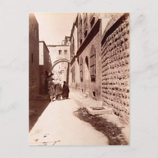 Via Dolorosa Street in Jerusalem Postkarte (Vorderseite)