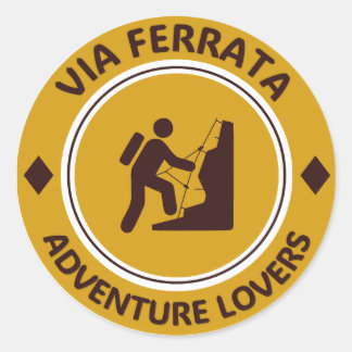 Via Ferrata Adventure Lovers Runder Aufkleber
