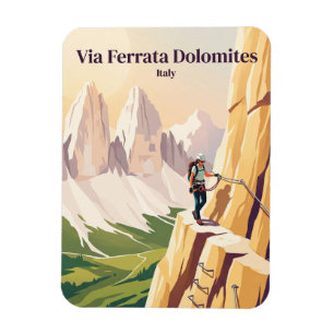 Via Ferrata Dolomiten Italien Magnet