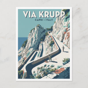 Via Krupp Capri Italien Andenken Postkarte