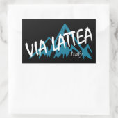 Via Lattea Berge Rechteckiger Aufkleber (Tasche)