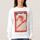 Via Lattea Italien Frankreich Skigebiet Vintages R Sweatshirt (Vorderseite)