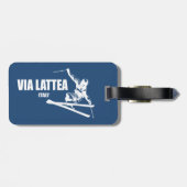Via Lattea Skifahrer Gepäckanhänger (Rückseite horizontal)