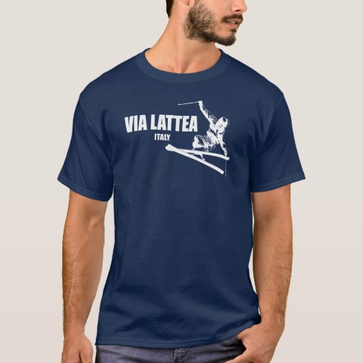Via Lattea Skifahrer T-Shirt (Vorderseite)