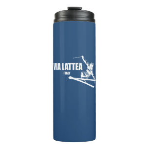 Via Lattea Skifahrer Thermosbecher