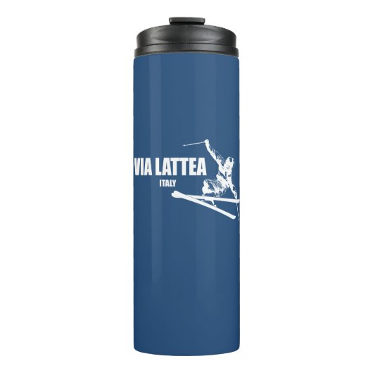 Via Lattea Skifahrer Thermosbecher (Vorderseite)