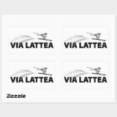 Via Lattea Skispringer Rechteckiger Aufkleber (Blatt)