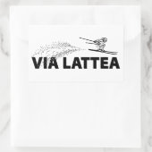 Via Lattea Skispringer Rechteckiger Aufkleber (Tasche)
