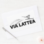 Via Lattea Skispringer Rechteckiger Aufkleber (Umschlag)