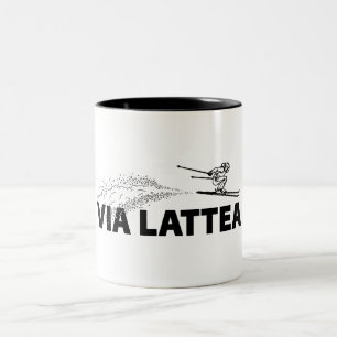 Via Lattea Skispringer Zweifarbige Tasse
