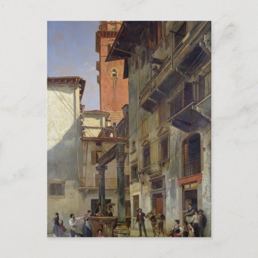 Via Mazzanti, Verona, 1880 Postkarte (Vorderseite)