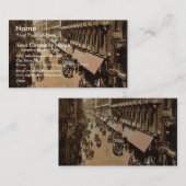 Via Roma, Neapel, Italien klassisches Fotochrom Visitenkarte (Vorne/Hinten)