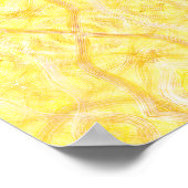 Viaduct Abstract Light Yellow Watercolor Art Poster (Ecke)