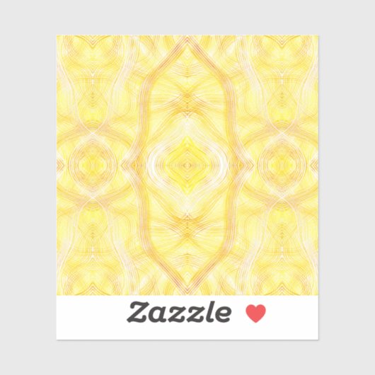 Viaduct Abstract Yellow White Watercolor Art Aufkleber (Blatt)