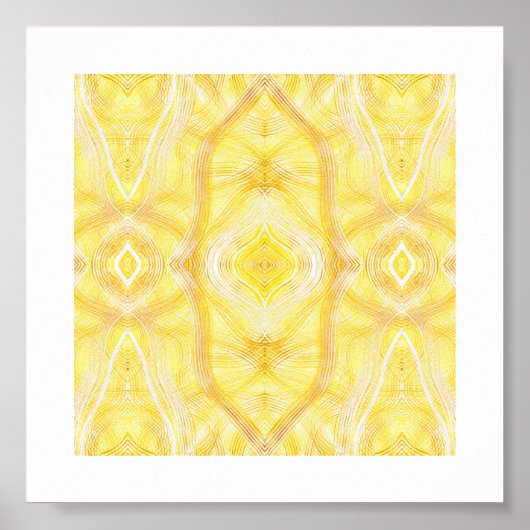 Viadukt Hellgelbe Abstrakte Aquarellkunst Poster (Vorne)