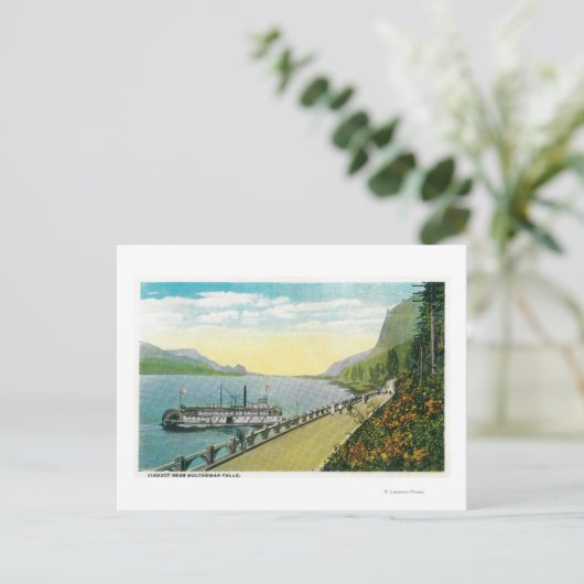 Viadukt nahe Multnomah Falls, Columbia River Postkarte (Stehend Vorderseite)