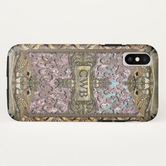 Vialeigh Viktorianisch Elegante Coole Monogramm Case-Mate iPhone Hülle (Rückseite (Horizontal))